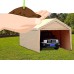 SORARA Carport 10 x 20 ft Heavy Duty Canopy Garage Car Shelter with Windows and Sidewalls   
